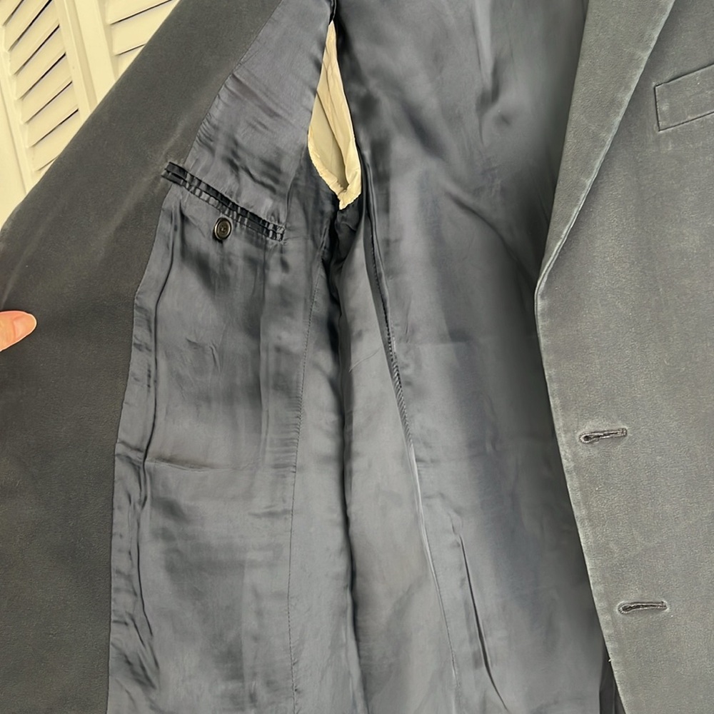 Prada Navy Cupro Blazer 54r - image 5